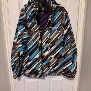 Volcom Purple and Black Striped Jacket
